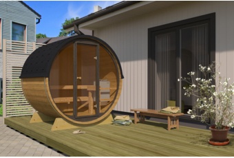 Sauna fińska zewnętrzna Terrace 160 cm - beczka Sauna fińska zewnętrzna Terrace 160 cm