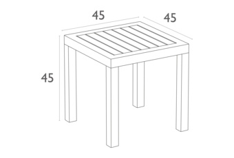 Stolik Siesta Ocean Side Silver