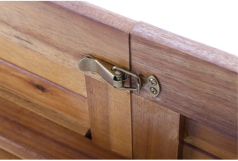 Owalny drewniany stół ogrodowy z rozkładanym blatem o dł. 200 cm Stół ogrodowy drewniany Akacja Oval 150+50 cm