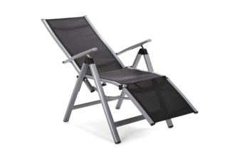 Zestaw krzeseł ogrodowych aluminiowych Ibiza Relax Silver / Black