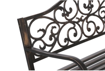 Ławka ogrodowa metalowa Bloom Gold