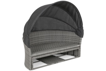 Sofa ogrodowa z baldachimem Sydney Light Grey / Grey Melange