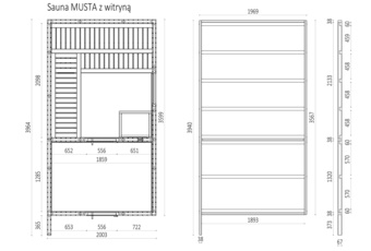 Sauna fińska zewnętrzna Musta Sauna fińska zewnętrzna Megiw Musta