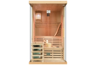 Sauna fińska EN2S Natural - 2 osobowa - drewniana Sauna fińska EN2S Natural z panelami solnymi
