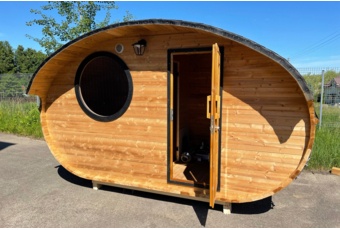 Sauna fińska zewnętrzna Hobbit Medium CLT 240 x 400 cm Sauna fińska zewnętrzna Hobbit Medium CLT 240 x 400 cm