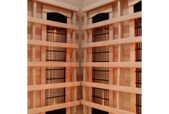 Sauna infrared narożna Nordum Basic D 2-osobowa naturalna