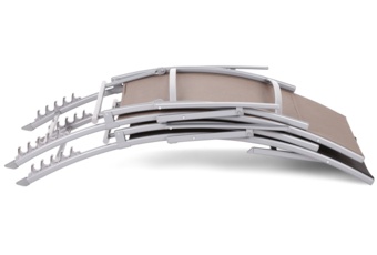 Leżak ogrodowy metalowy Summer Silver / Black