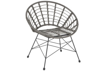 Krzesło technorattanowe Zanzibar Grey / Grey