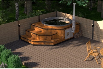 Balia ogrodowa Hobbit Lux Hot Tub 313 x 210 cm