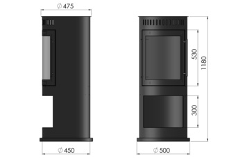Biokominek na taras Infire Incoza 4 czarny Biokominek Infire Incoza 4 czarny