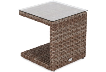 Zestaw leżaków ogrodowych z technorattanu Marbella Ginger / Brown Melange ze stolikiem