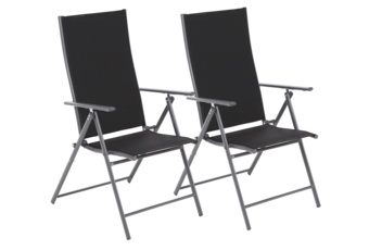 Zestaw krzeseł ogrodowych metalowych Casablanca Grey / Black