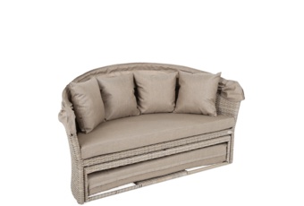 Sofa ogrodowa z baldachimem Sydney Beige / Brown Melange