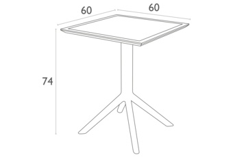 Stół Siesta Sky Folding Dark Grey