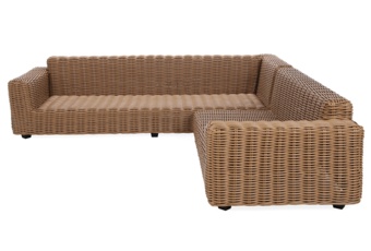 Narożne meble ogrodowe technorattanowe Umbria Beige / Taupe Melange