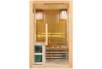 Sauna fińska Nordum Solea 2-osobowa naturalna - z panelami solnymi - drewniana Sauna fińska Nordum Solea 2-osobowa naturalna