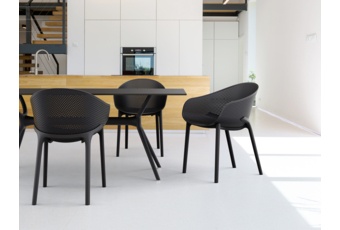 Krzesło Siesta Sky czarne na taras i balkon Krzesło Siesta Sky Black