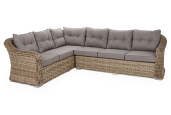 Narożny zestaw mebli ogrodowych Foggia Comfort Beige / Beige Melange