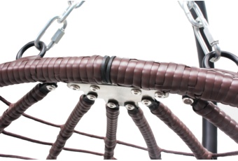 Fotel wiszący kokon Lugo Black / Brown