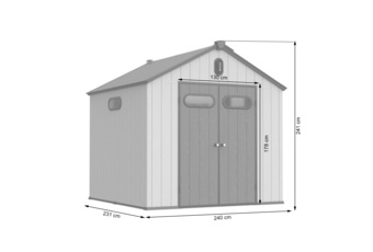 Domek narzędziowy Halmstad 239 x 239 cm Light Grey