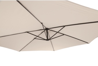 Parasol ogrodowy Malabo 300 cm Grey / Ecru z podstawą