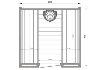 Sauna fińska zewnętrzna Leil® Saunas Viva 180 4-osobowa