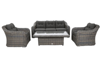 Meble ogrodowe technorattanowe Foggia Flex Silk Grey / Grey Melange