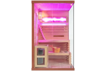 Sauna fińska narożna Nordum Pure 2-osobowa brązowa