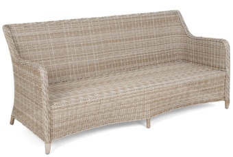 Meble ogrodowe technorattanowe California - beżowy - dla 7 osób Meble ogrodowe technorattanowe California Beige / Beige Melange