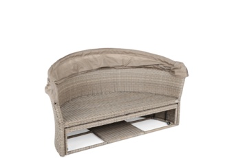 Sofa ogrodowa z baldachimem Sydney Beige / Brown Melange