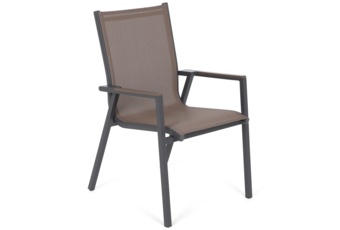 Krzesło ogrodowe aluminiowe Atella Grey / Taupe