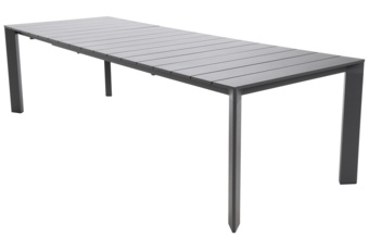 Stół ogrodowy aluminiowy rozkładany Marsala 215+65 cm Grey
