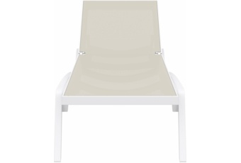 Leżak ogrodowy Siesta Pacific White / Taupe