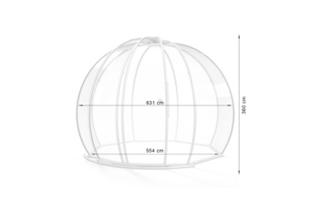 Namiot kopułowy Horizon XXL - przezroczysty poliwęglan - aluminiowa rama Namiot kopułowy Horizon XXL