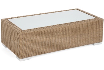Meble ogrodowe technorattanowe Perugia Light Brown / Brown Melange - dla 8 osób Meble ogrodowe technorattanowe Perugia Light Brown / Brown Melange