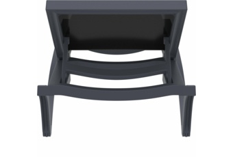 Leżak ogrodowy Siesta Pacific Dark Grey / Black