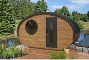 Sauna fińska zewnętrzna Lux Hobbit 195 x 400 cm