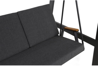 Huśtawka ogrodowa Mungia Dark Grey / Grey Melange z pokrowcem