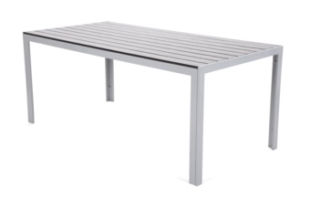 Meble ogrodowe aluminiowe Ibiza 185 cm Silver / Black 8+1 - składane - dla 8 osób Meble ogrodowe aluminiowe Ibiza 185 cm Silver / Black 8+1