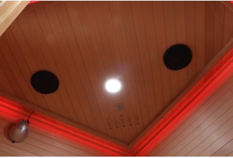 Sauna infrared narożna Nordum Basic D 2-osobowa naturalna