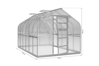 Szklarnia ogrodowa z poliwęglanu Terplant Pro 2,5x4 m
