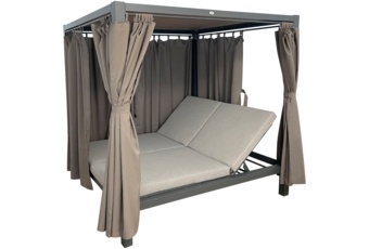 Łóżko ogrodowe Bali Grey / Brown Melange