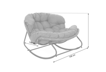 Fotel bujany ogrodowy szary Palermo Fotel technorattanowy Palermo Grey / Grey