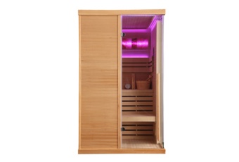 Sauna fińska narożna Nordum Pure One 2-osobowa naturalna