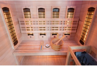 Sauna hybrydowa Nordum Combi 3-osobowa naturalna - fińska i infrared Sauna hybrydowa Nordum Combi 3-osobowa naturalna