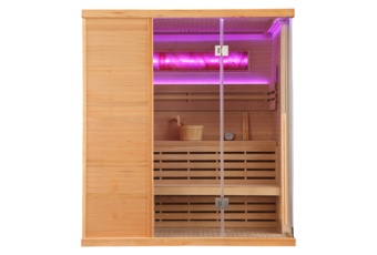 Sauna fińska narożna Nordum Pure One 4-osobowa naturalna