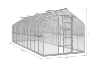 Szklarnia ogrodowa z poliwęglanu Terplant Pro 2,5x8 m