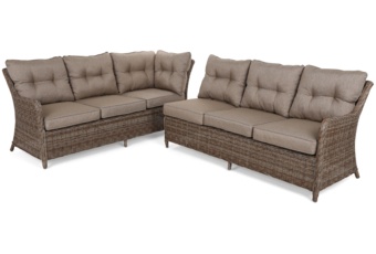 Narożnik ogrodowy technorattanowy California Ginger / Brown Melange