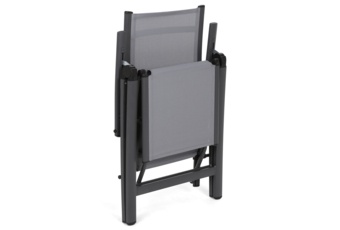 Zestaw krzeseł ogrodowych aluminiowych Ibiza Relax Grey / Window Grey