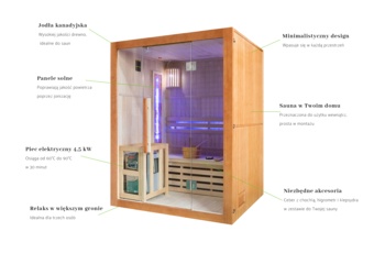 Sauna fińska Nordum Solea 3-osobowa brązowa